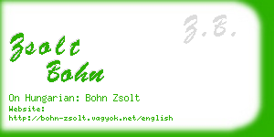 zsolt bohn business card
